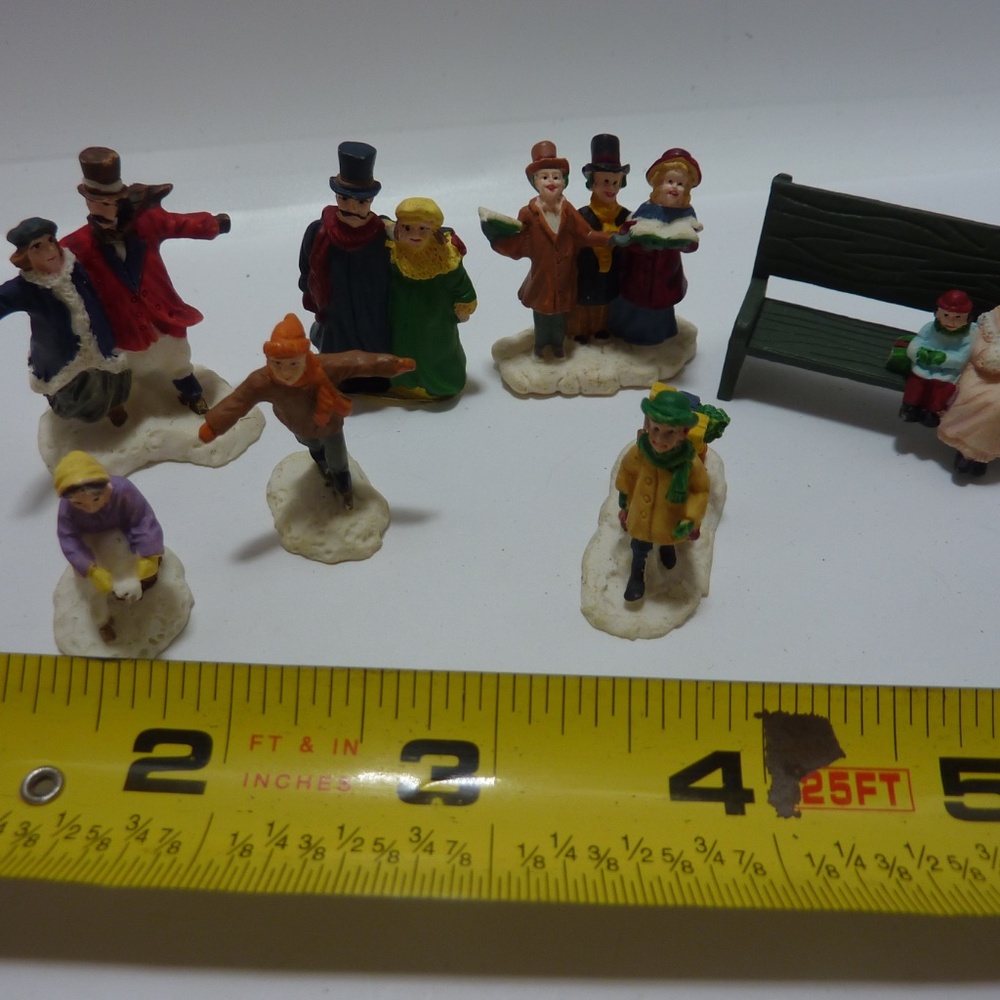 VINTAGE  Mercuries USA Christmas Small 1.5" Tall Figurines Lot Of 8
